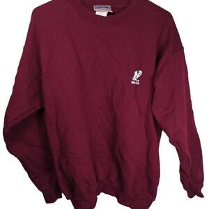 Vintage Big Dogs Crewneck Sweatshirt Mens Medium Burgundy Red Logo EUC Pullover